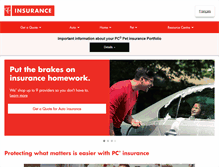 Tablet Screenshot of pcinsurance.ca